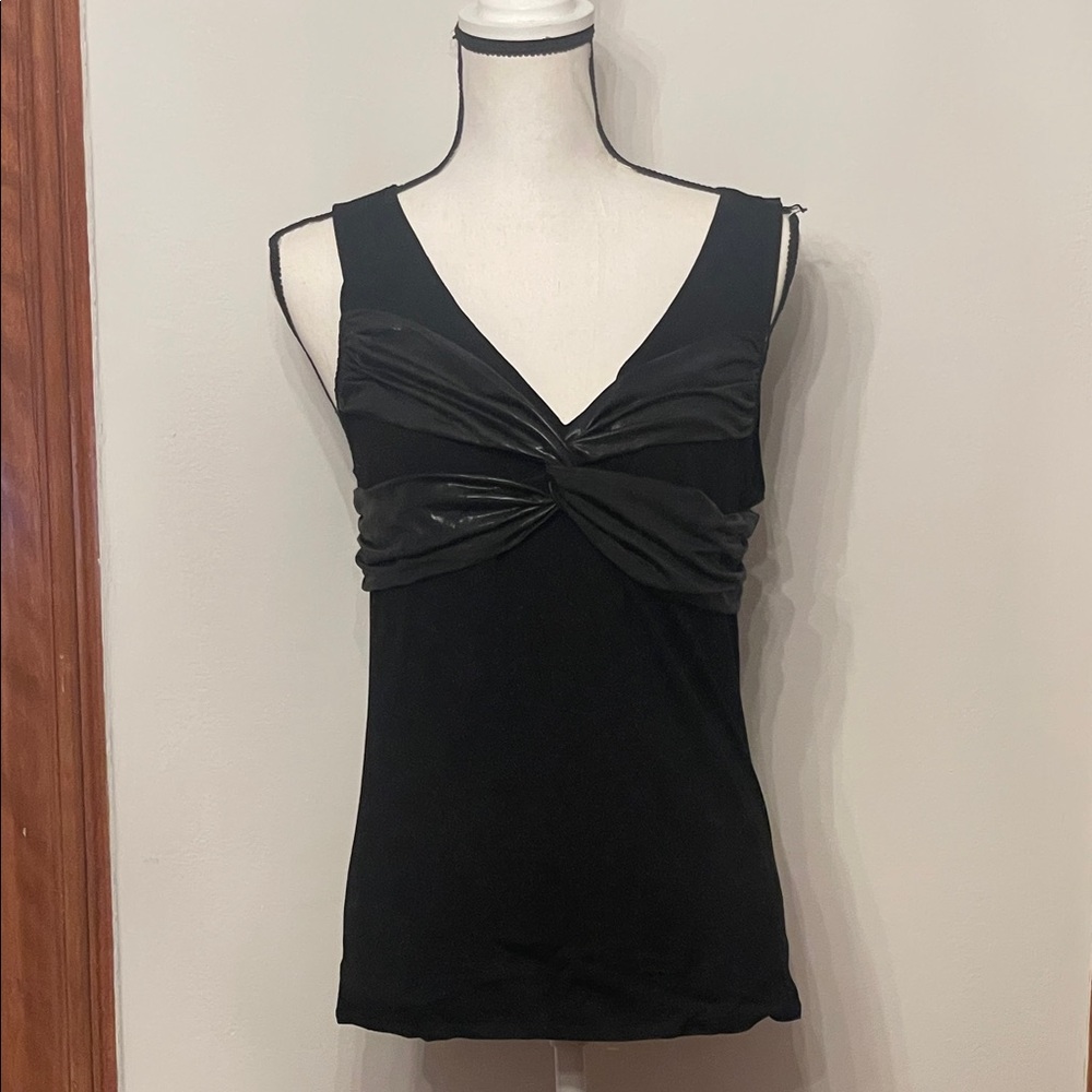 Armani Exchange Black V-Neck Tank Top